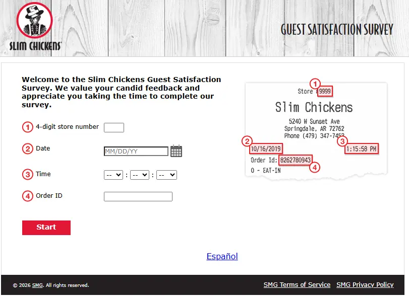 Slim Chickens Survey